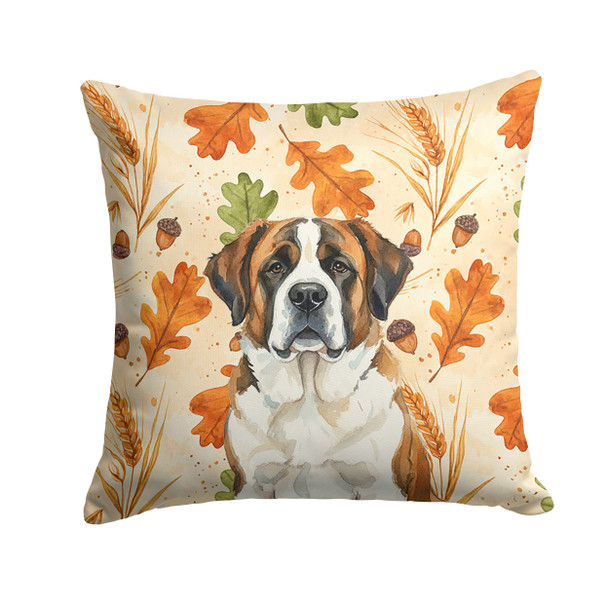 Brindle and White Saint Bernard Heirloom Fall Throw Pillow 18" x 18" product image at NuMercy