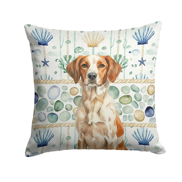 Roan Brittany Coastal Sea Glass Throw Pillow 18" x 18" product image at NuMercy