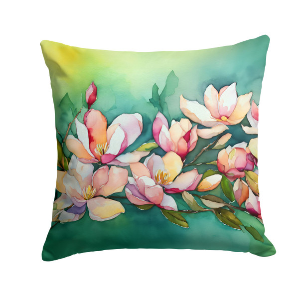 Louisiana Magnolias in Watercolor Throw Pillow 18" x 18" DAC1663 product image at NuMercy