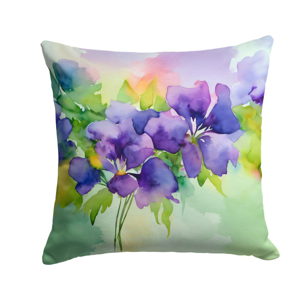 New Jersey Violet in Watercolor Throw Pillow 18" x 18" DAC1687 product image at NuMercy