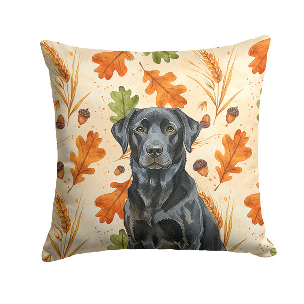 Black Labrador Retriever Heirloom Fall Throw Pillow 18" x 18" product image at NuMercy