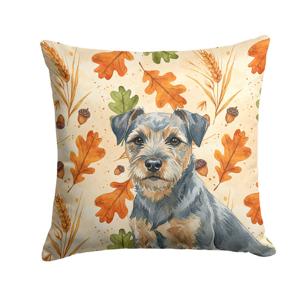 Blue and Tan Border Terrier Heirloom Fall Throw Pillow 18" x 18" product image at NuMercy