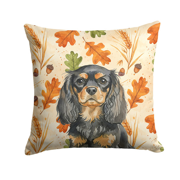 Black and Tan English Toy Spaniel Heirloom Fall Throw Pillow 18" x 18" product image at NuMercy