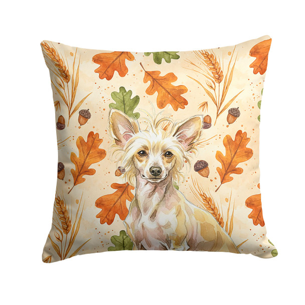 Hairless Palomino Chinese Crested Heirloom Fall Throw Pillow 18" x 18" product image at NuMercy