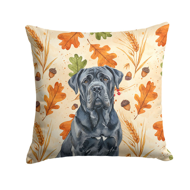 Black Neapolitan Mastiff Heirloom Fall Throw Pillow 18" x 18" product image at NuMercy