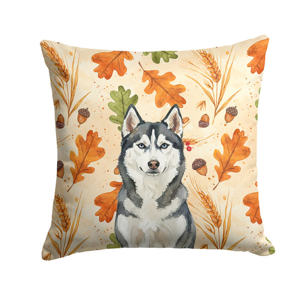 Siberian Husky Heirloom Fall Throw Pillow 18" x 18" product image at NuMercy