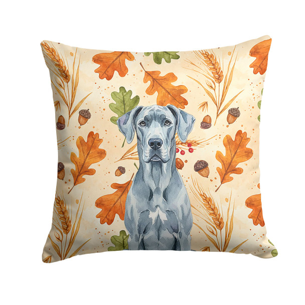 Blue Great Dane Heirloom Fall Throw Pillow 18" x 18" product image at NuMercy
