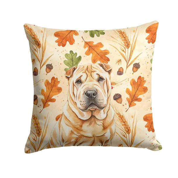 Red Shar Pei Heirloom Fall Throw Pillow 18" x 18" product image at NuMercy