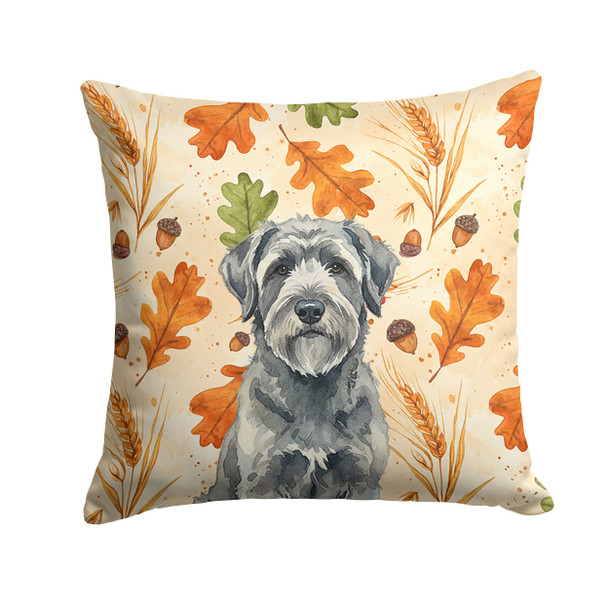 Gray Bouvier des Flandres Heirloom Fall Throw Pillow 18" x 18" product image at NuMercy