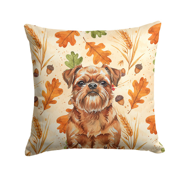 Red Brussels Griffon Heirloom Fall Throw Pillow 18" x 18" product image at NuMercy