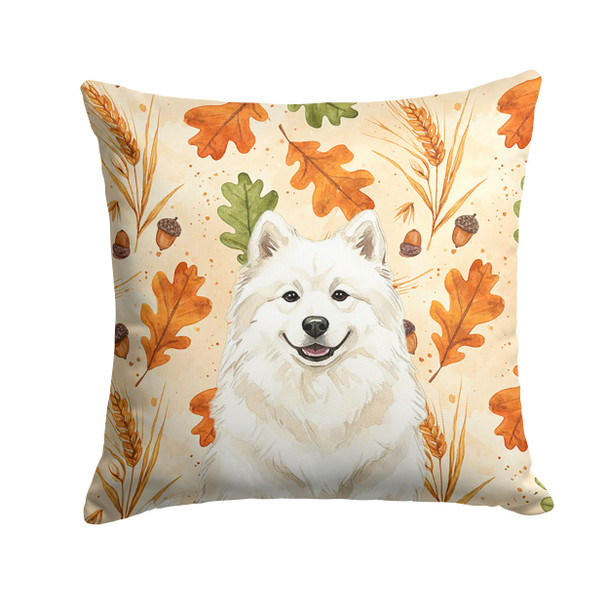 Cream Samoyed Heirloom Fall Throw Pillow 18" x 18" product image at NuMercy