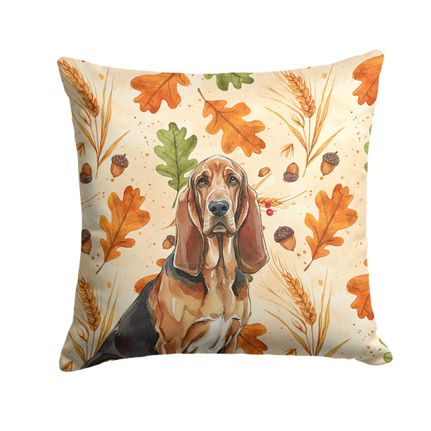Liver and Tan Bloodhound Heirloom Fall Throw Pillow 18" x 18" product image at NuMercy