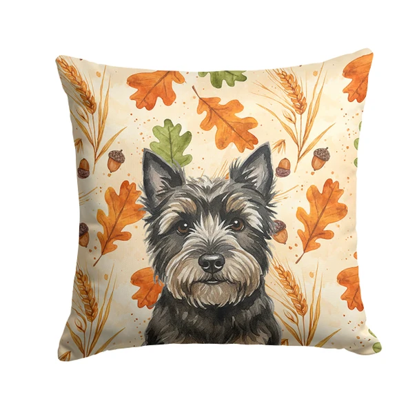 Black Cairn Terrier Heirloom Fall Throw Pillow 18" x 18" product image at NuMercy