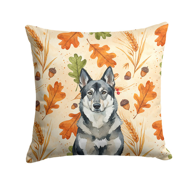 Norwegian Elkhound Heirloom Fall Throw Pillow 18" x 18" product image at NuMercy