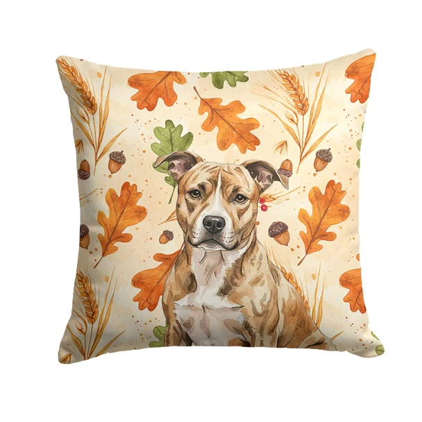 Brindle American Staffordshire Terrier Heirloom Fall Throw Pillow 18" x 18" product image at NuMercy