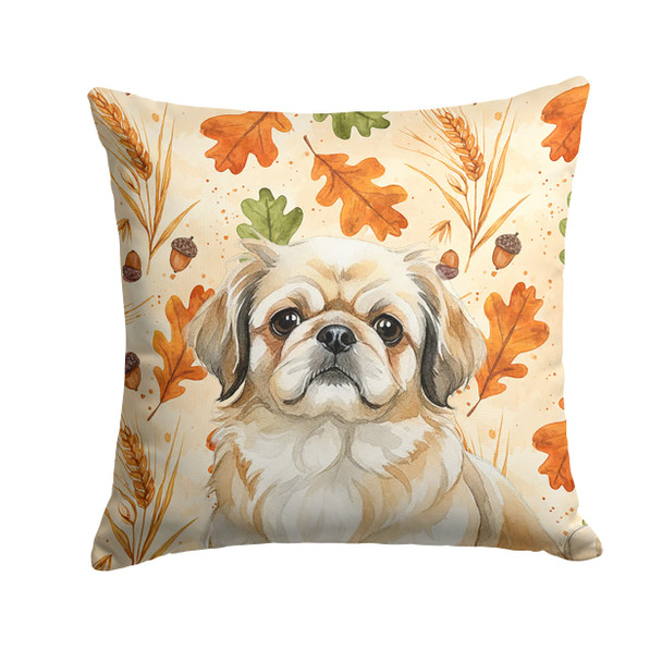 Fawn Pekingese Heirloom Fall Throw Pillow 18" x 18" product image at NuMercy