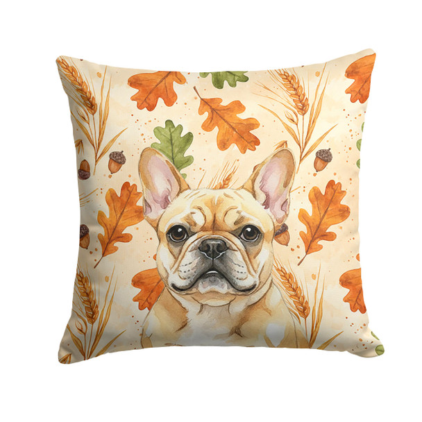Fawn French Bulldog Heirloom Fall Throw Pillow 18" x 18" product image at NuMercy