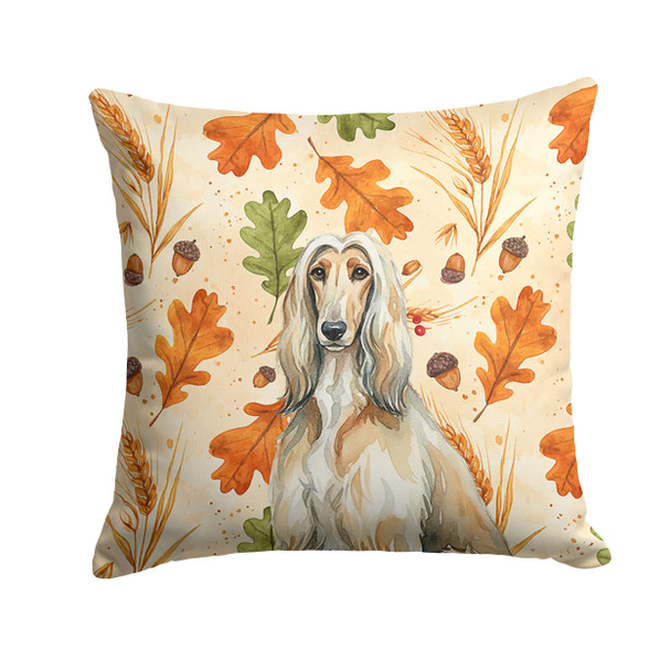 Afghan Hound Heirloom Fall Throw Pillow 18" x 18" product image at NuMercy