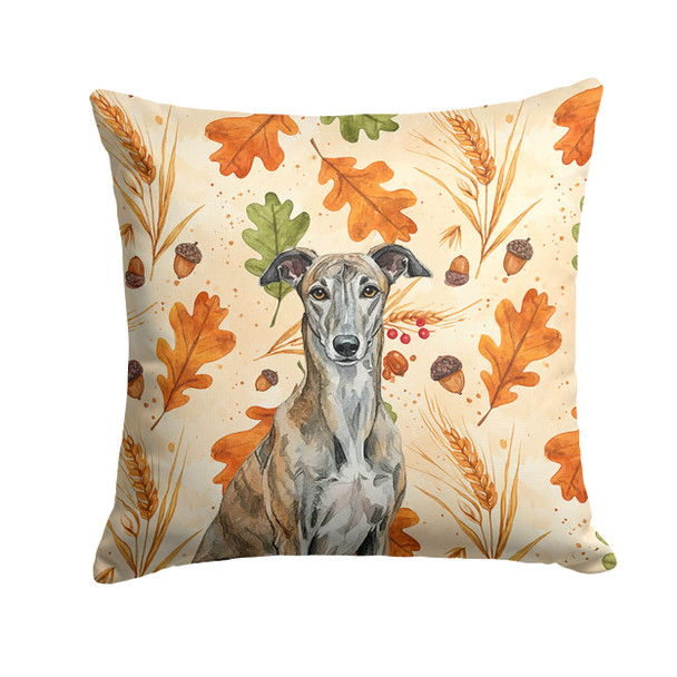 Brindle Greyhound Heirloom Fall Throw Pillow 18" x 18" product image at NuMercy