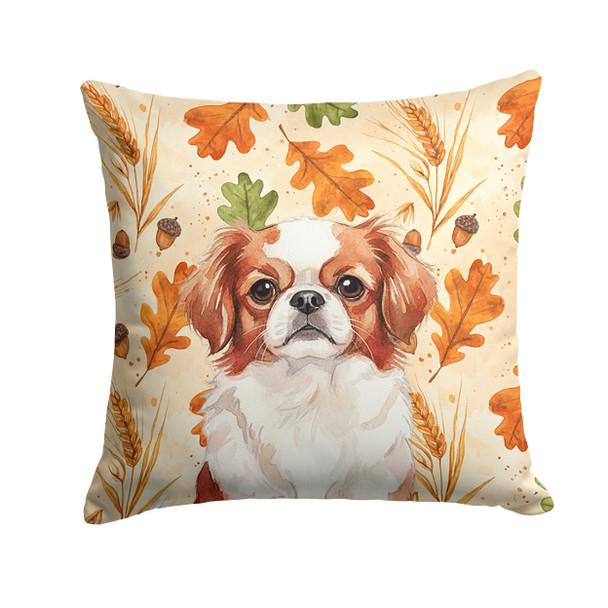 Red and White Japanese Chin Heirloom Fall Throw Pillow 18" x 18" product image at NuMercy