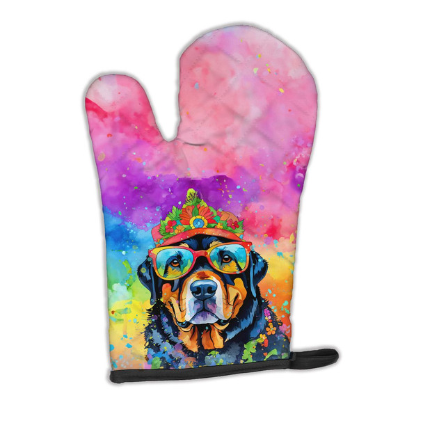 Rottweiler Hippie Dawg Oven Mitt product image at NuMercy