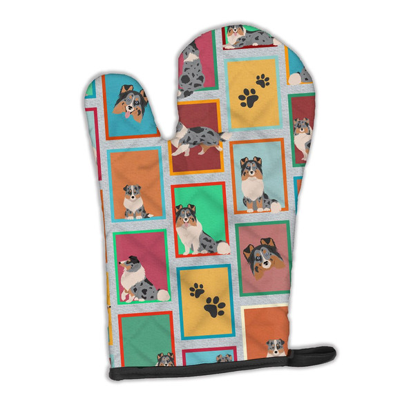 Lots of Blue Merle Sheltie Oven Mitt product image at NuMercy
