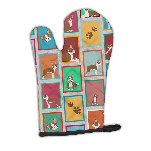 Lots of Red Boston Terrier Oven Mitt product image at NuMercy