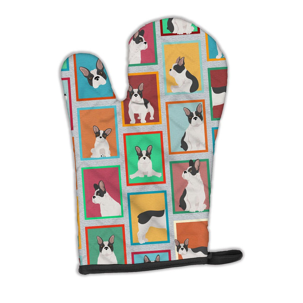 Lots of Black and White French Bulldog Oven Mitt product image at NuMercy