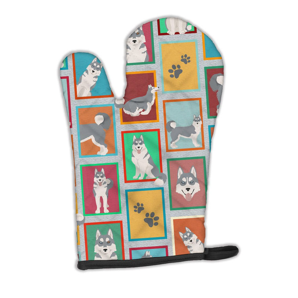 Lots of Grey Siberian Husky Oven Mitt product image at NuMercy