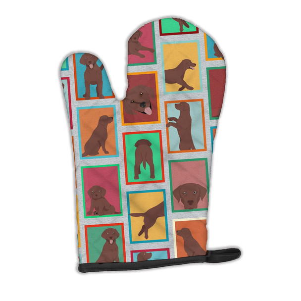 Lots of Chocolate Labrador Retriever Oven Mitt product image at NuMercy