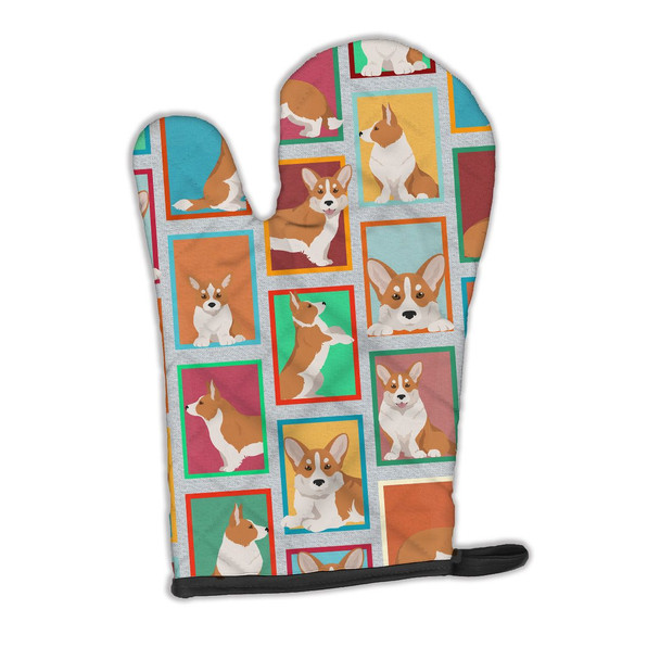 Lots of Red Cardigan Corgi Oven Mitt product image at NuMercy