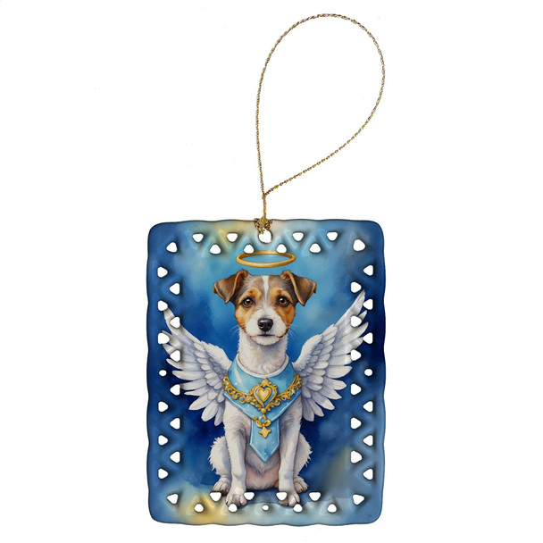 Jack Russell Terrier My Angel Porcelain Christmas Ornament product image at NuMercy