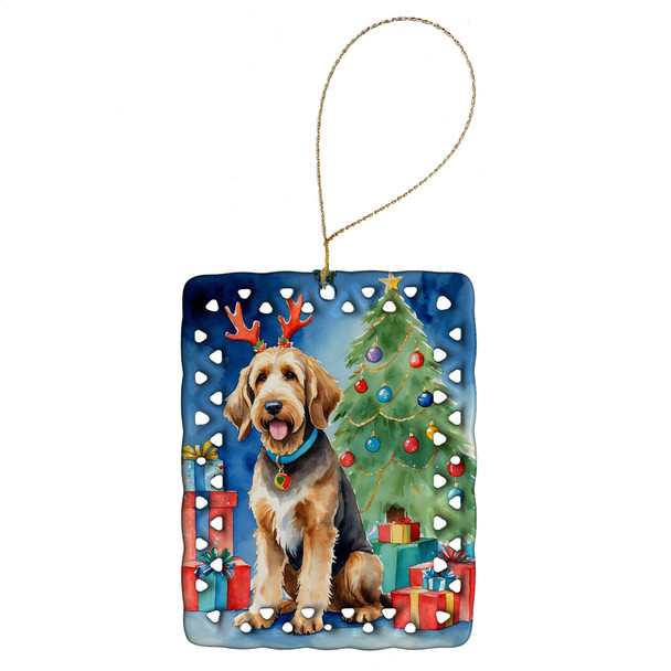 Otterhound Christmas Reindeer Porcelain Ornament product image at NuMercy