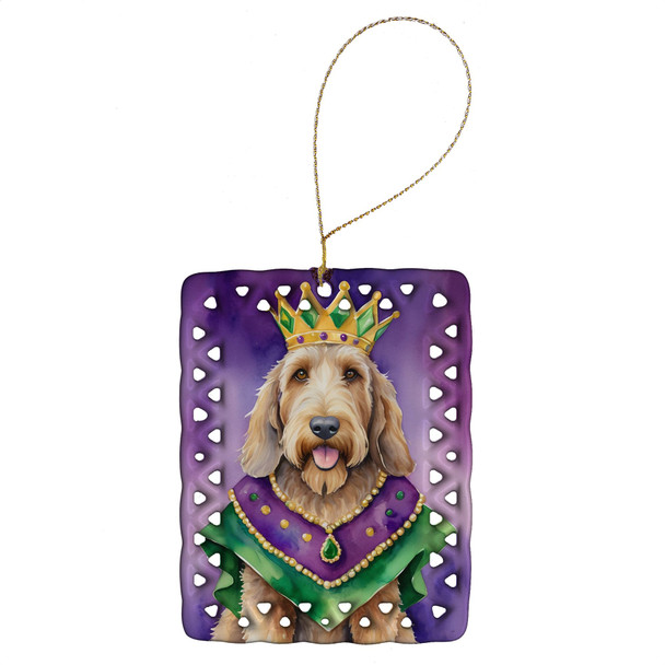 Otterhound King of Mardi Gras Porcelain Christmas Ornament product image at NuMercy