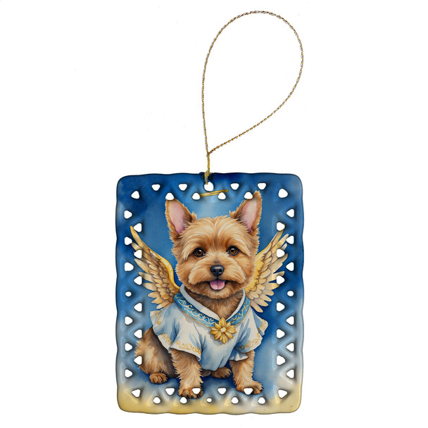 Norwich Terrier My Angel Porcelain Christmas Ornament product image at NuMercy