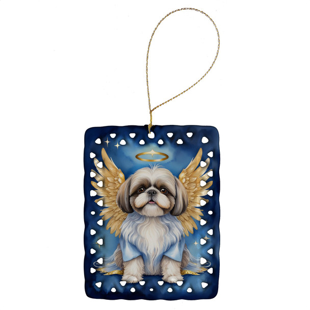 Shih Tzu My Angel Porcelain Christmas Ornament DAC7079 product image at NuMercy