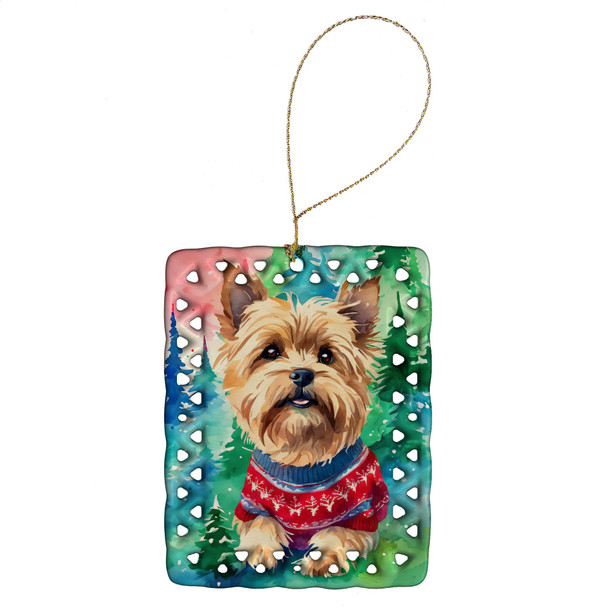 Yorkshire Terrier Yorkie Christmas Porcelain Ornament DAC3695 product image at NuMercy