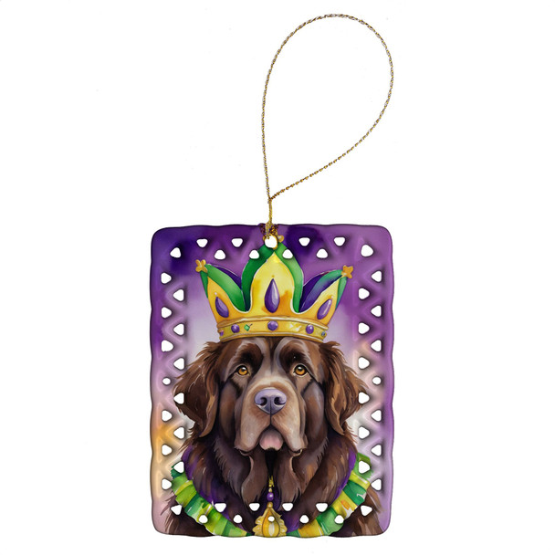 Newfoundland King of Mardi Gras Porcelain Christmas Ornament DAC4840 product image at NuMercy