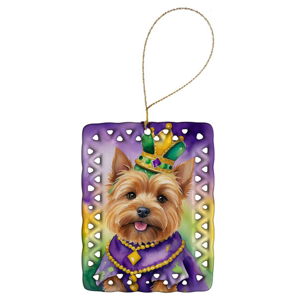 Norwich Terrier King of Mardi Gras Porcelain Christmas Ornament product image at NuMercy