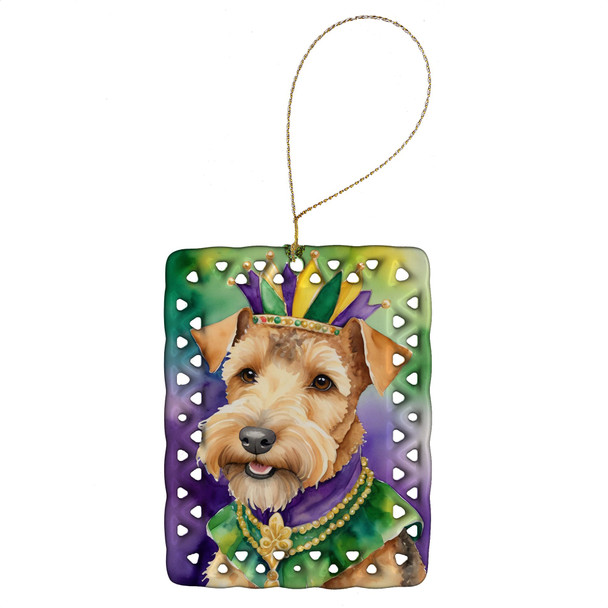 Lakeland Terrier King of Mardi Gras Porcelain Christmas Ornament product image at NuMercy