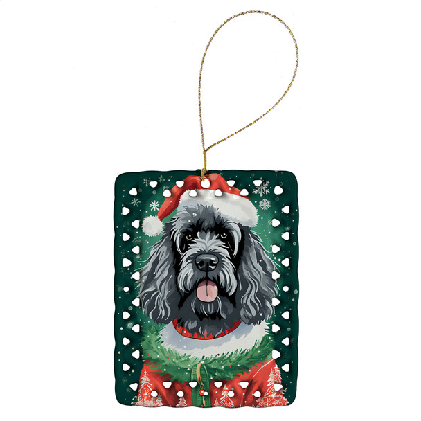 Portuguese Water Dog Christmas Porcelain Ornament DAC3586 product image at NuMercy