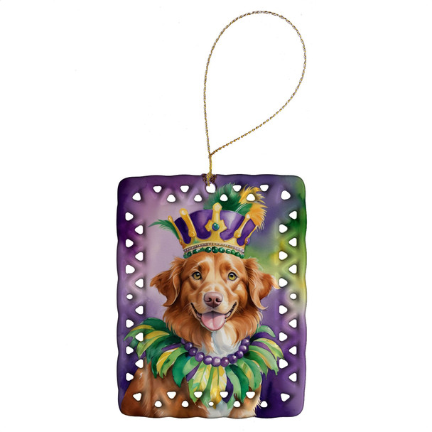 Nova Scotia Duck Tolling Retriever King of Mardi Gras Porcelain Christmas Ornament product image at NuMercy