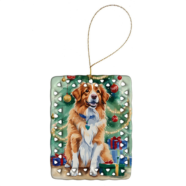 Nova Scotia Duck Toller Christmas Porcelain Ornament DAC3542 product image at NuMercy