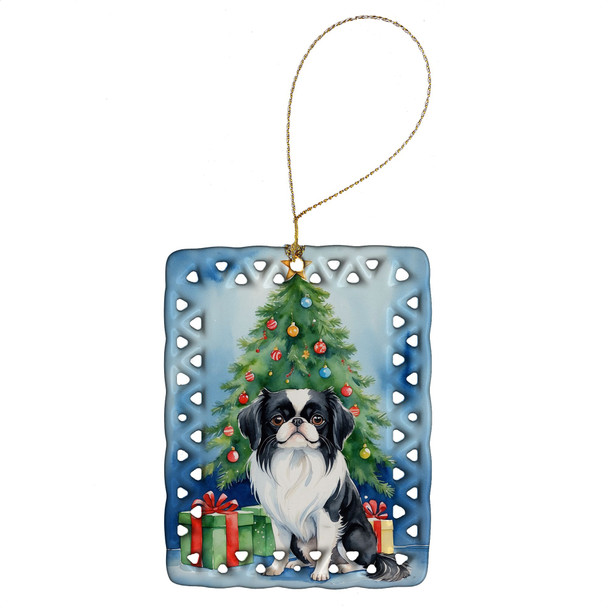 Japanese Chin Christmas Reindeer Porcelain Ornament DAC7808 product image at NuMercy