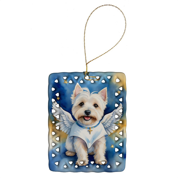 Westie My Angel Porcelain Christmas Ornament product image at NuMercy