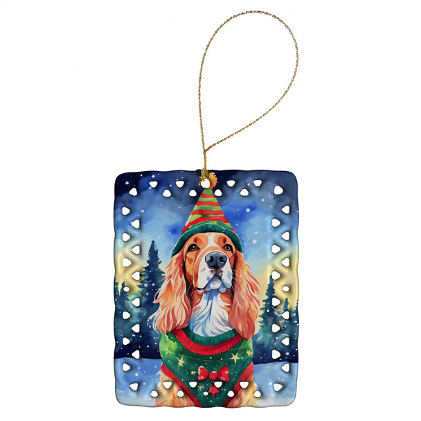English Setter Christmas Porcelain Ornament DAC3455 product image at NuMercy