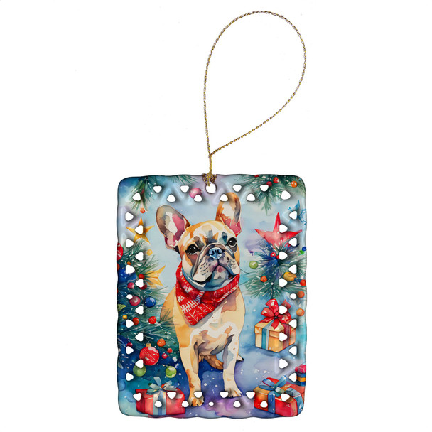 French Bulldog Christmas Porcelain Ornament DAC3462 product image at NuMercy