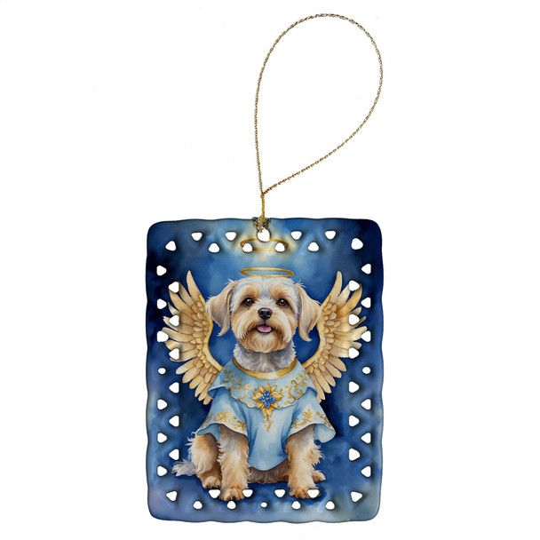 Dandie Dinmont Terrier My Angel Porcelain Christmas Ornament product image at NuMercy