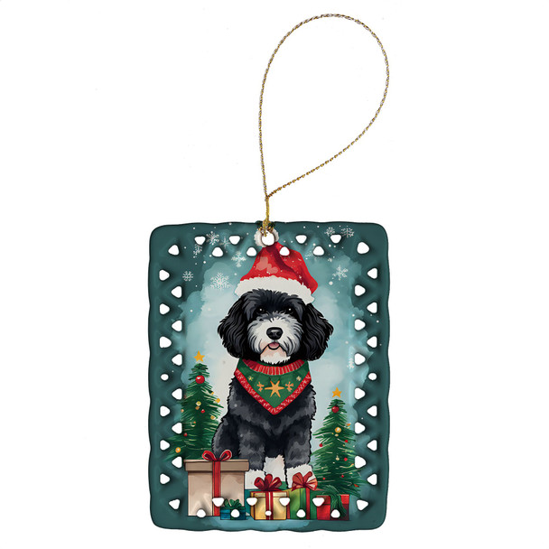 Portuguese Water Dog Christmas Porcelain Ornament DAC3585 product image at NuMercy