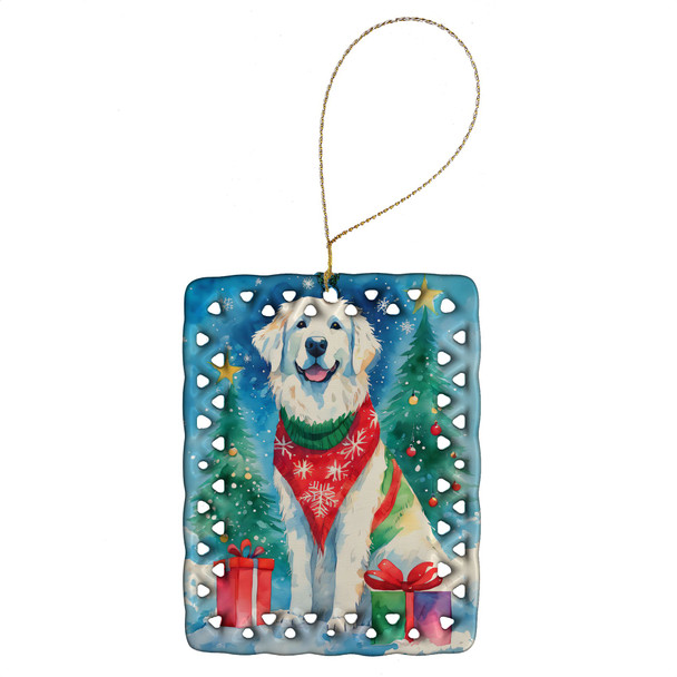 Great Pyrenees Christmas Porcelain Ornament DAC3487 product image at NuMercy